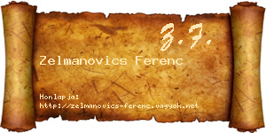 Zelmanovics Ferenc névjegykártya